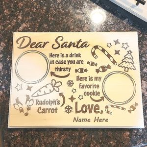 Christmas/Santa serving board Customized